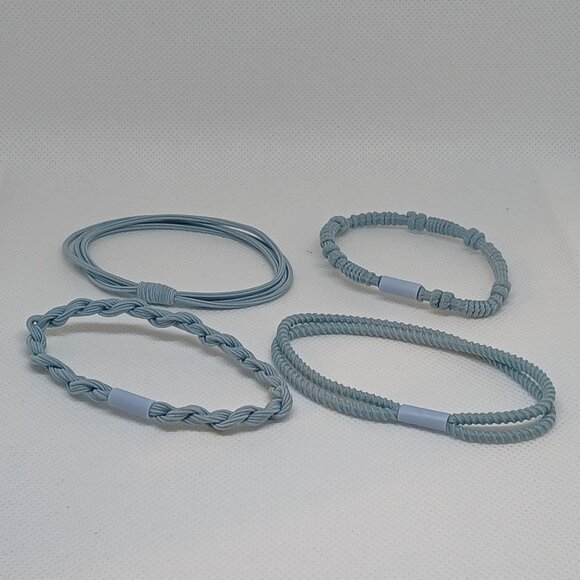 NWOT Set of 4 Blue Adjustable Braided Cloth/String Bracelet Jewelry Acc. #11 - Picture 9 of 10